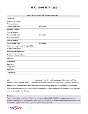 Burial Society Membership Form