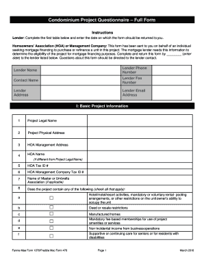 Fannie Mae Condo Form