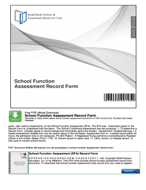 School Function Assessment PDF  Form
