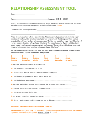 Relationship Assessment Tool  Form