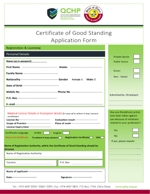Certificate of Good Standing Application Form June DOCX Moph Gov