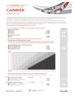 Canada Diabetes Risk  Form