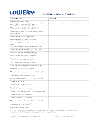 Coss Briefing Template  Form