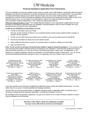  Download Financial Assistance Application PDF UW Medicine 2016