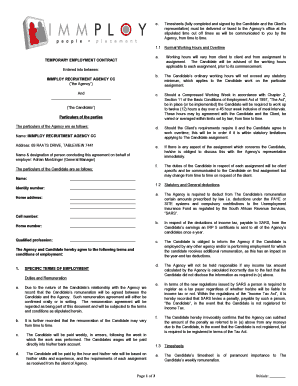Immploy Application Form