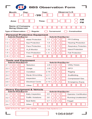 Bbs Cards  Form