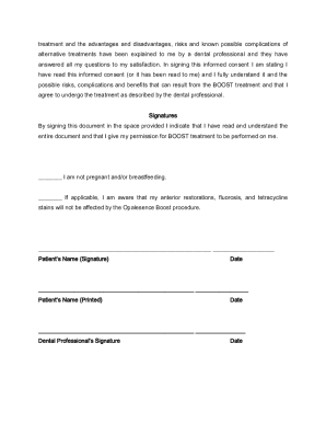 Boost Whitening Consent Form