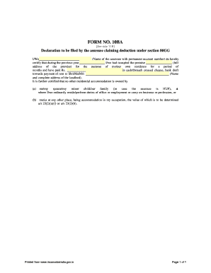 Form No 10ba in Word Format