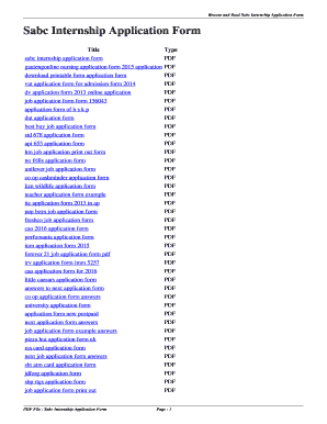 Sabc Internship Application Form PDF