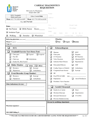  CARDIAC DIAGNOSTICS REQUISITION Wdmh on Ca Wdmh on 2015-2024