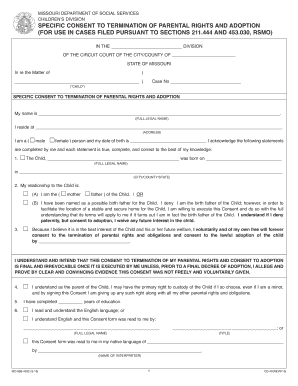 Forms and Instructions Missouri Department of Social Services