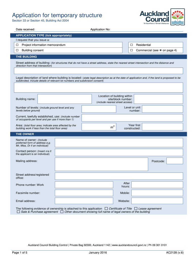  Temporary Auckland Council 2016-2024