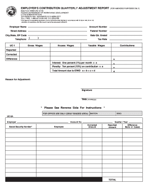  EMPLOYER &#039;S CONTRIBUTION QUARTERLY ADJUSTMENT REPORT 2013-2024