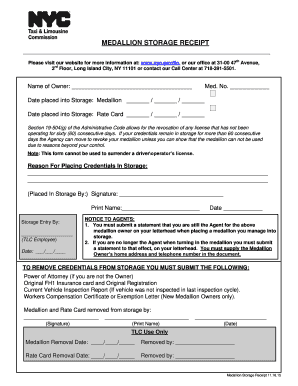  Tlc Storage Form 2015