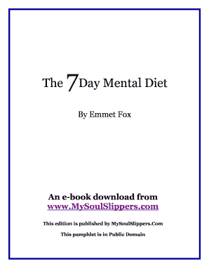 The Seven Day Mental Diet PDF Download  Form