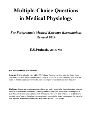 Prakash Physiology Mcq  Form