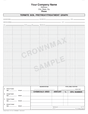 TERMITE SOIL PRETREATTREATMENT GRAPH  Form