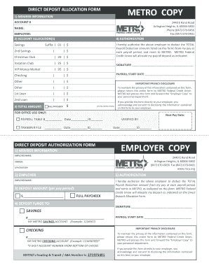 Mcu Direct Deposit Form