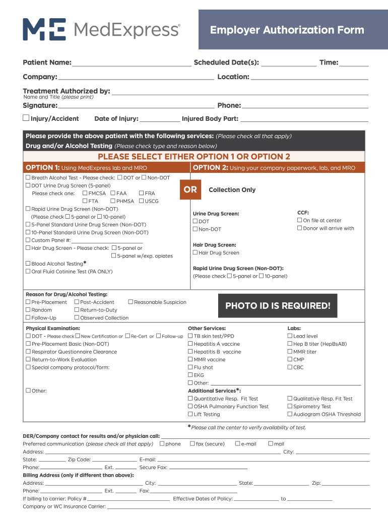 Medexpress Authorization Form