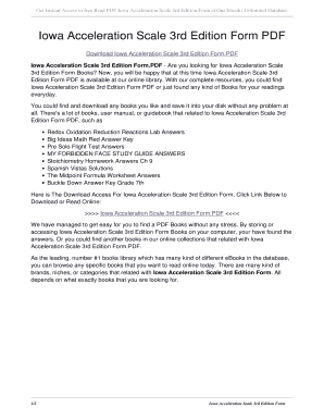 Iowa Acceleration Scale PDF  Form