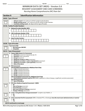 Mds Nursing  Form