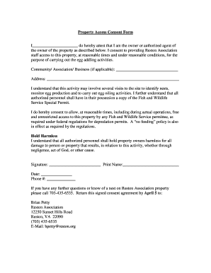 Property Access Consent Form