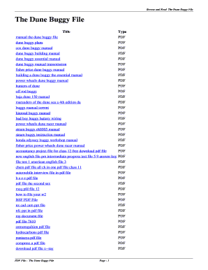 How to Build a Dune Buggy PDF  Form