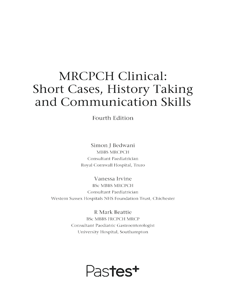 Short Cases for the Mrcpch PDF Download  Form