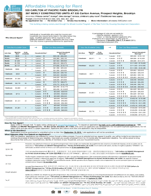 Housing Connect Lottery  Form