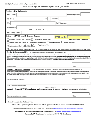 Opwdd Irma Access Form