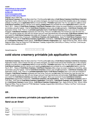 Cold Stone Application PDF  Form