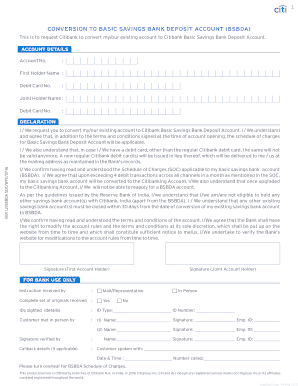 Bsbda Citibank  Form