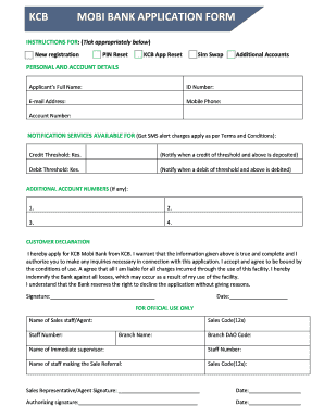 Kcb Mobi  Form