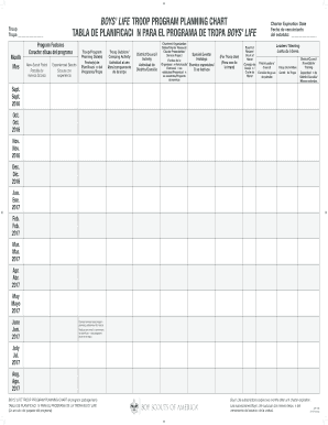 Troop Program Planning Chart  Form