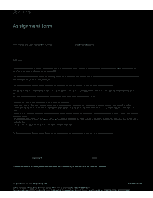 Get and Sign Assignment Form Airhelp