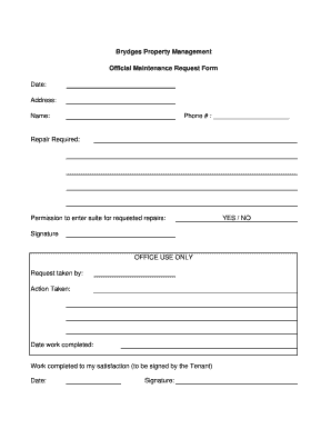 Office Repair Request Form