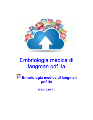 Embriologia Medica Di Langman PDF  Form