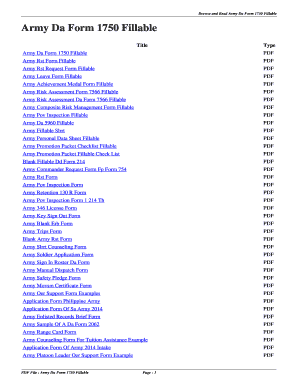Army Da Form 1750 Fillable Army Da Form 1750 Fillable