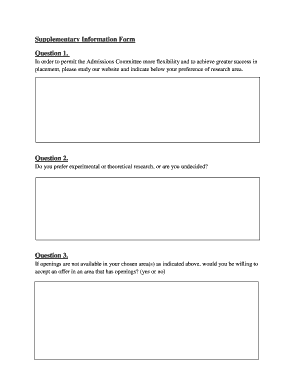 Supplementary Information Form Waterloo