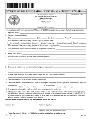 Tn Trademark Search  Form