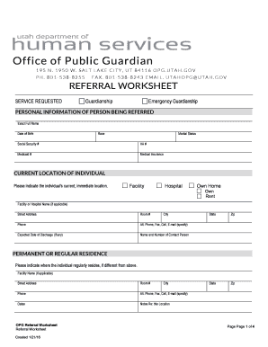 Office of Public Guardian Utah  Form