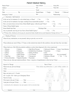 Patient Medical History Improvemyagility Com  Form