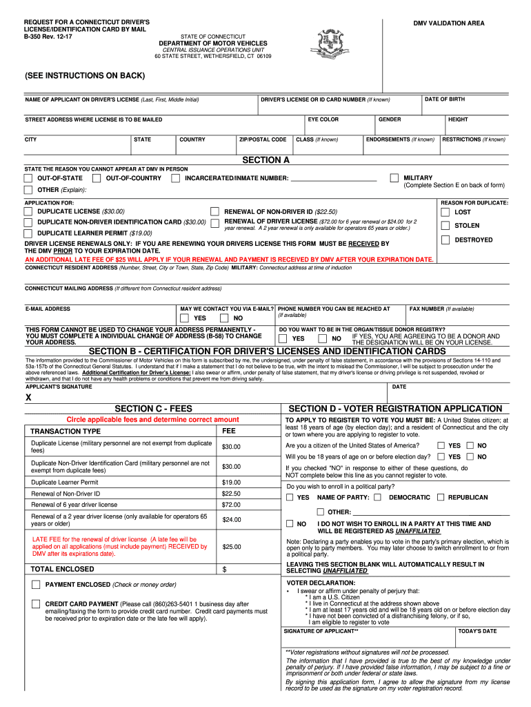 Renewal Application Form Ct