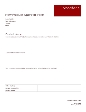 Product Approval Form