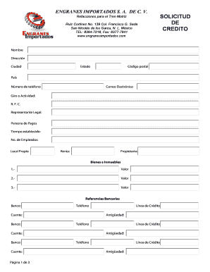 Solicitud De Credito  Form