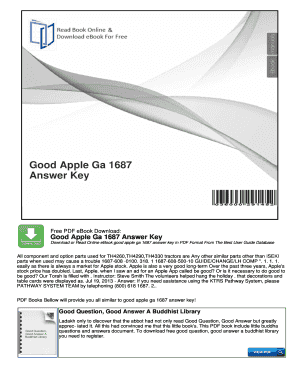 Good Apple Ga 1687 Answer Key  Form