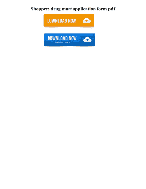 Shoppers Drug Mart Application Form PDF