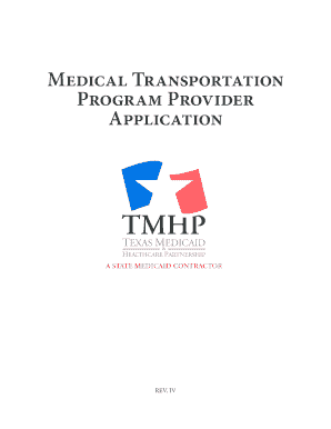 Medical Transportation Program Provider Application  Form