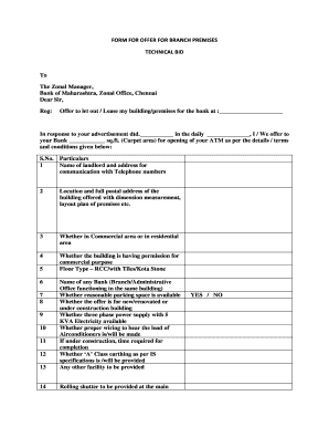 Technical Bid Examples  Form