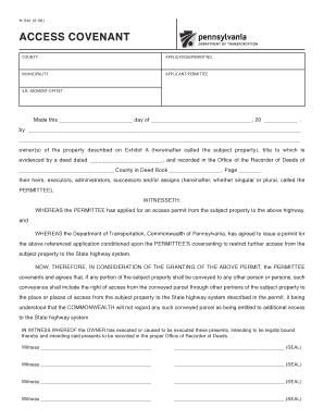 M 946 8 08 Access Covenant PennDOT Home  Form